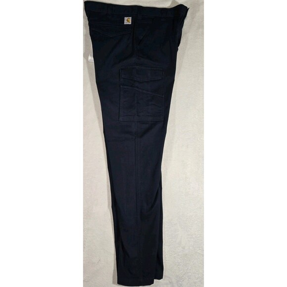 Carhartt Cargo Work Pants Blue Canvas Rugged Flex Relaxed Fit Mens 38x36 - Picture 2 of 16